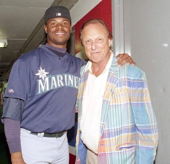 baseballinpix's tweet photo. Ken Griffey, Jr. is 2nd all-time in hits by a left-handed outfielder born in Donora, Pennsylvania on November 21st. The man on the right is 1st. https://t.co/aPJ7Uy5UGf
