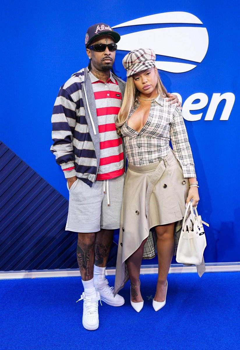 XXL's tweet photo. 21 Savage and Latto attend the US Open in New York. 🎾❤️ https://t.co/WaOs6dr3YG
