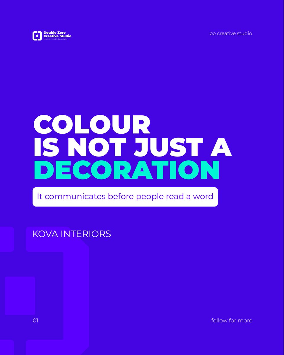 ThegraphicsG's tweet photo. COLOUR IS NOT JUST DECORATION.

It communicates before people read a word

Tomorrow, let’s talk about typography.

Because the right typeface can make a brand feel completely different

Save this series and follow along

#brandidentity #branding #oocreativestudio #logo https://t.co/YQiyqBV9i6
