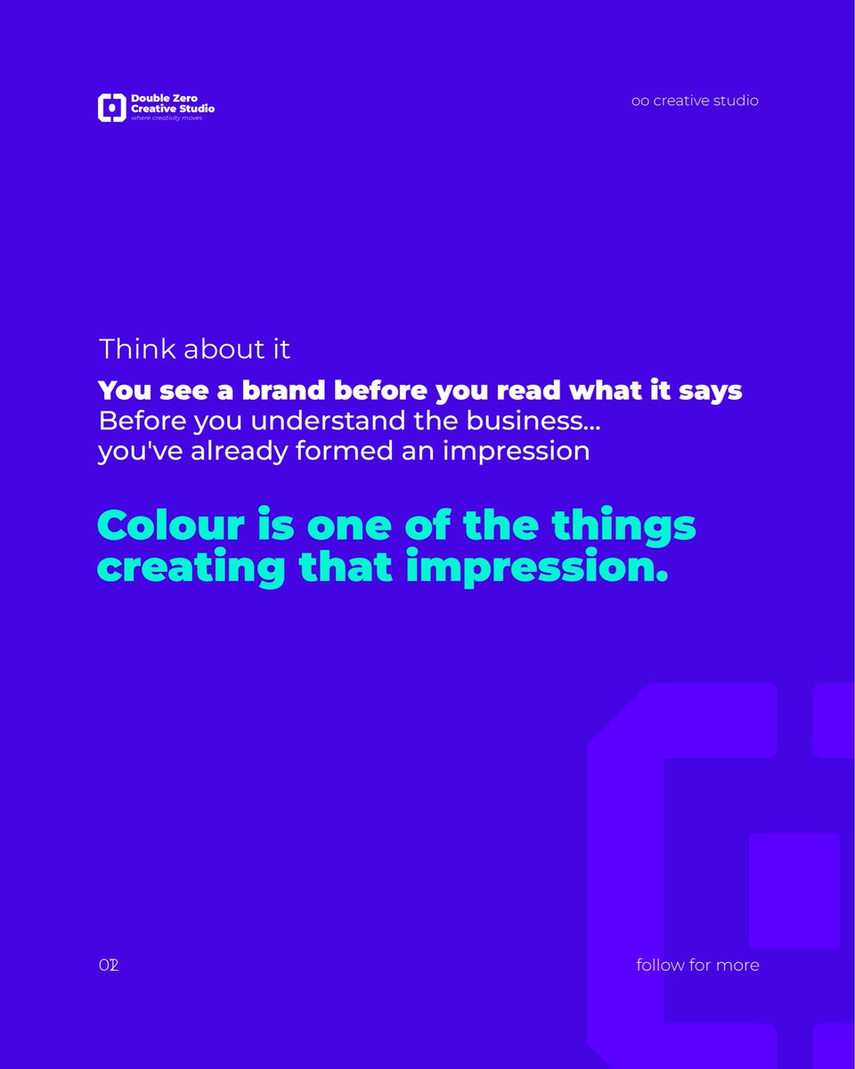 ThegraphicsG's tweet photo. COLOUR IS NOT JUST DECORATION.

It communicates before people read a word

Tomorrow, let’s talk about typography.

Because the right typeface can make a brand feel completely different

Save this series and follow along

#brandidentity #branding #oocreativestudio #logo https://t.co/YQiyqBV9i6