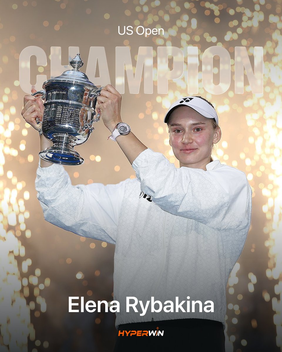 Hyperwinmedia's tweet photo. Rybakina was already world No. 1 before the final started. She took the trophy as well, beating Sabalenka 6-4, 5-7, 6-2.
That ends a 19-match US Open winning streak and two years of Sabalenka owning this title.
Her era now? π°πΏ
#Hyperwin #USOpen #Rybakina #Sabalenka #Tennis https://t.co/YaFsbXycD5