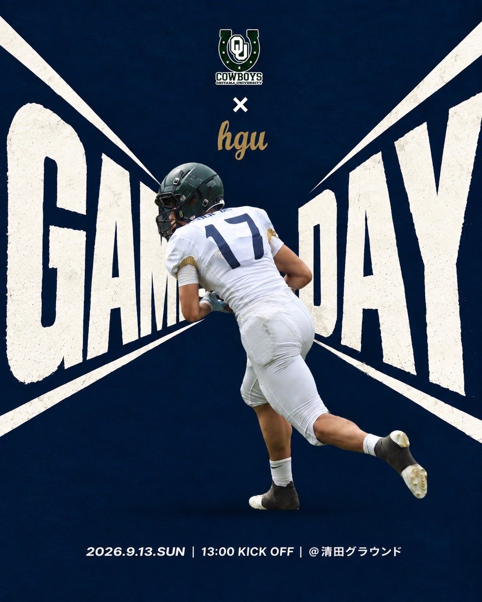 hgufootball's tweet photo. Today is the match!!!
2026.09.13 sun vs.帯広畜産大学 COWBOYS
13:00 kick off
@清田グラウンド https://t.co/FjKHqZoY8G