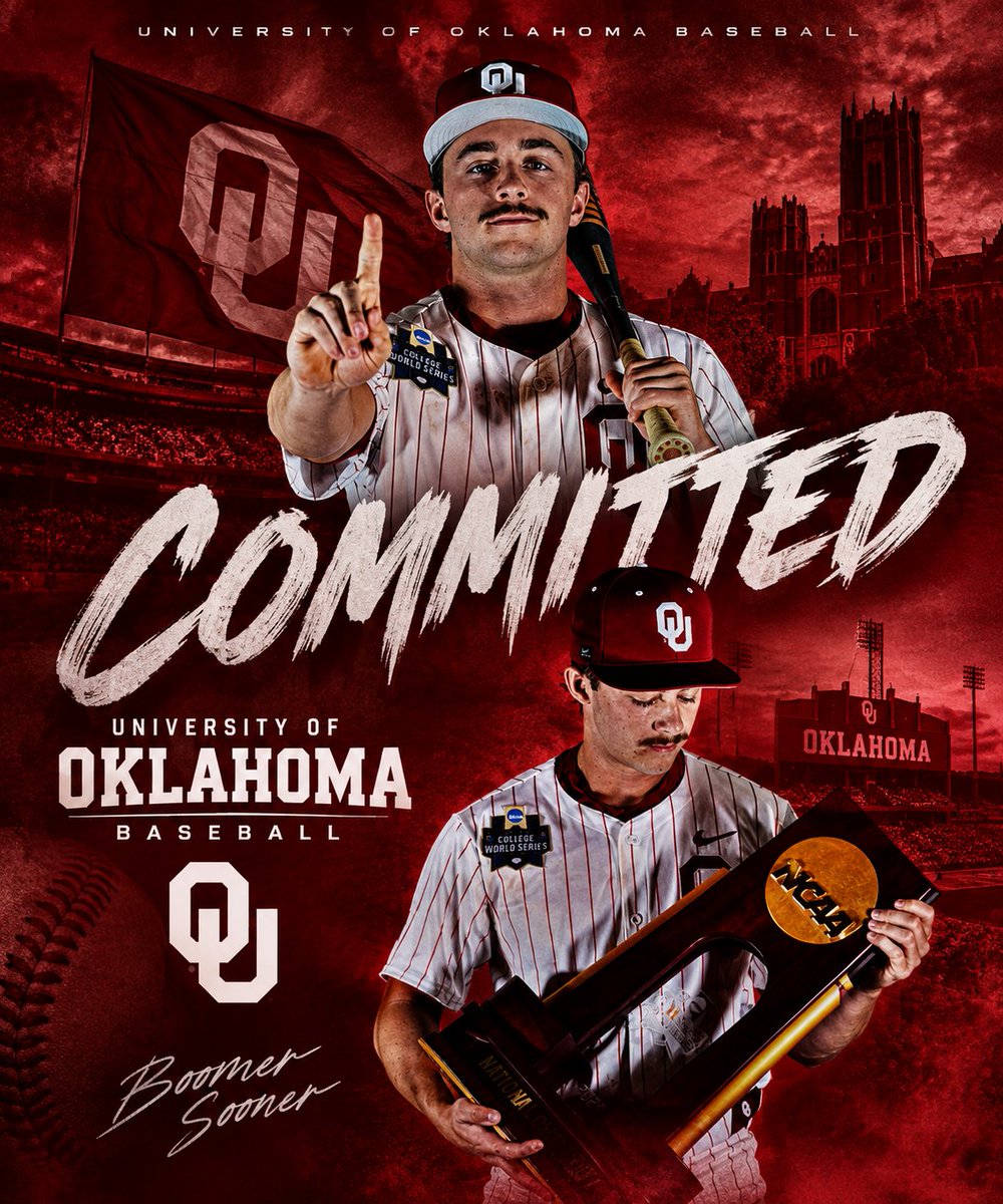 Mason_Hickman7's tweet photo. Beyond blessed and excited to announce my commitment to the University of Oklahoma. Thank you to all the coaches and staff for giving me this opportunity! Thank you to ECCC Baseball and @Diamondtrain18 for everything along the way! Boomer Sooner ‼️‼️ https://t.co/rvFzgfvaVw