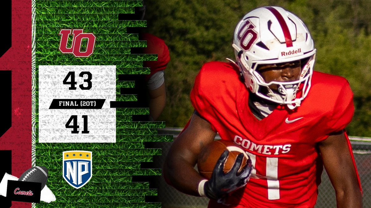 OlivetAthletics's tweet photo. The @UOlivetFOOTBALL team won a wild 43-41 double overtime thriller against North Park.  Khanye Donalson scored the winning touchdown and 2-point conversion.

READ -- https://t.co/GHuqi9xF5G

#GoCOMETS | #UONation | #d3fb https://t.co/NWfkj0qGf2