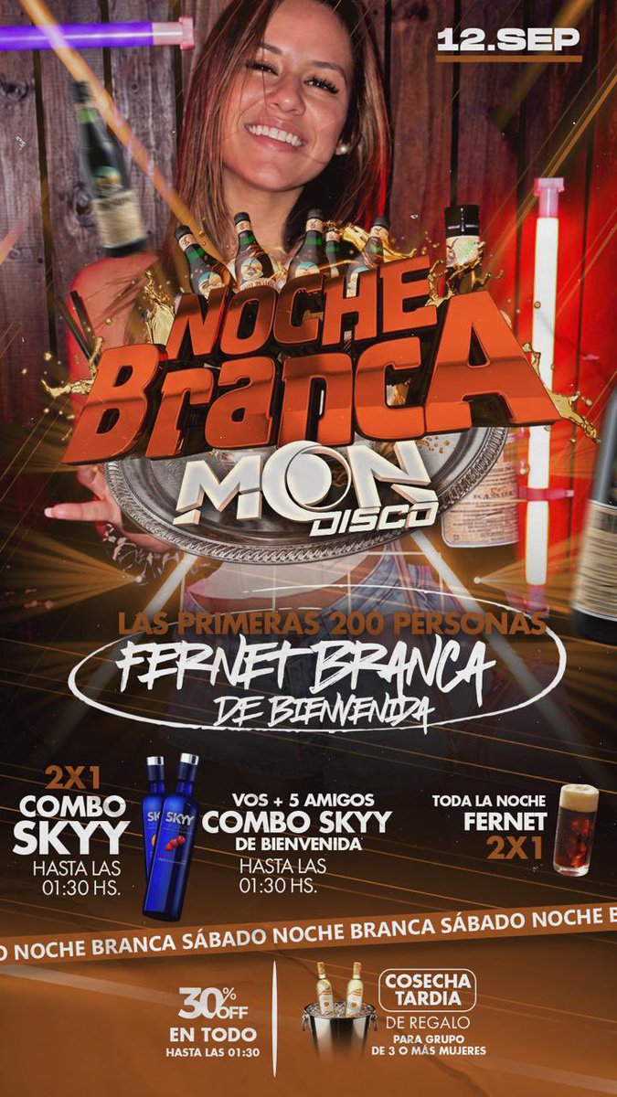 MOONDISCO1's tweet photo. SABADO MOON 🌙
Noche #BRANCA 

ABRÍ LA IMAGEN Y MIRA LAS PROMOS👇🏻

💥 S O R T E O💥

✅ 1 Vale de 80MIL
✅ 1 Vale de 40MIL 🫶🏻
✅ 3 BIRRAS A ELECCIÓN 🍻
✅ 2 COMBOS SKYY
✅ 2 COSECHAS

Dale...
🔁Rt
❤Fav
✅ @ a dos amigos https://t.co/klthMVQqJX