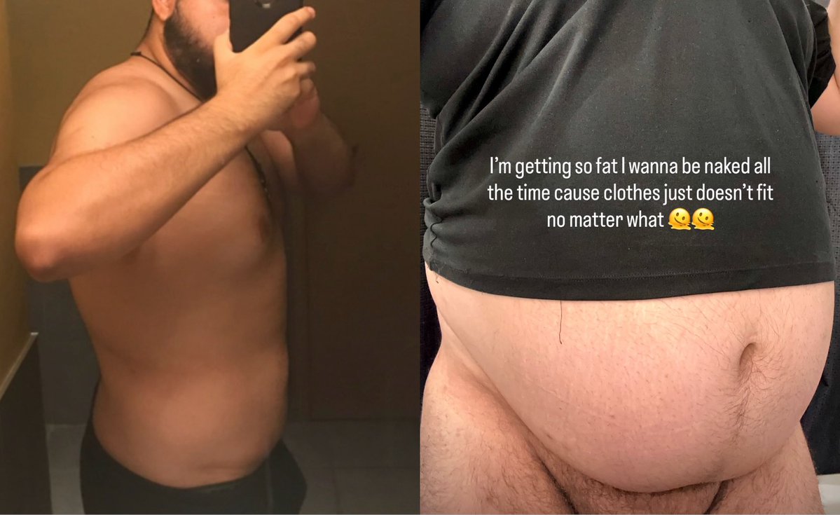 BeefBulk55418's tweet photo. The evolution of the belly hang 😛😛 
#grommr #grow #fat #huge #beef #follow #chaser #feeder #forcefed #fatter #transform #belly https://t.co/0vsG0Juxzb