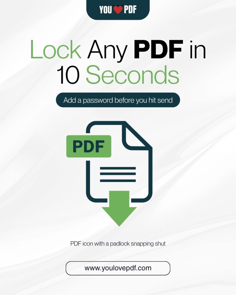 DesiToshi's tweet photo. Invoices, salary slips, contracts, legal documents. 🔐 Not every PDF should be opened by everyone.

Password protect and encrypt your PDFs in seconds with YouLovePDF. Simple protection before you hit send.

Encrypt free →https://t.co/W4dhEH3uw3

#YouLovePDF #EncryptPDF #PDFSecurity #DocumentSecurity #DataProtection #SecureDocuments #CyberSecurity #DataPrivacy #BusinessSecurity #PDFTools #PDF #Privacy #FileSecurity #DocumentManagement #DigitalSecurity #SecureFiles #ConfidentialDocuments #OnlineTools #FreeTools #Productivity #ProductivityTools #OfficeTools #SmallBusiness #HRTips #BusinessTools #DigitalDocuments #FileProtection #CyberSecurityAwareness #TechTools #DataSecurity