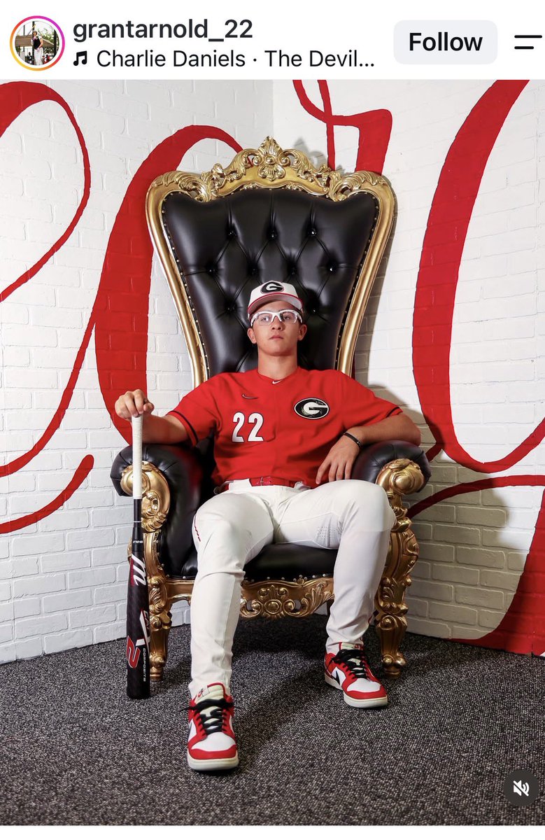 AnthonyDasher1's tweet photo. Georgia baseball with a huge commitment from the No. 1 HS catcher for 2028 - Grant Arnold. https://t.co/MQ2JpCAmob