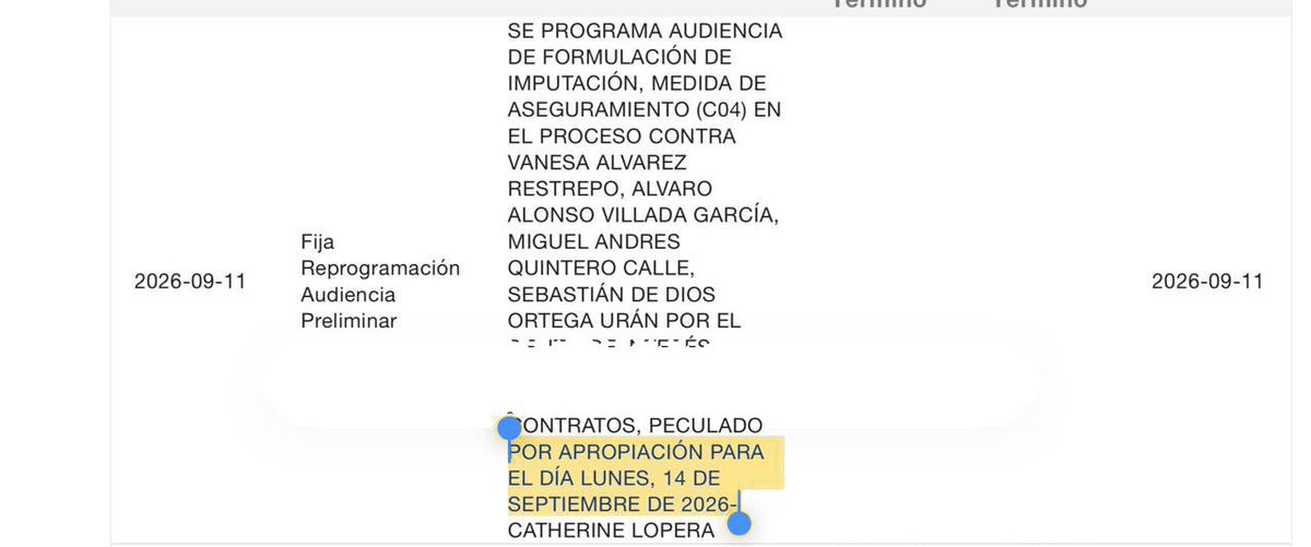 alejodebedout's tweet photo. 🚨La otra semana no es una semana cualquiera: es el calendario ante la justicia de los que se robaron a Medellín. Vean esto 👇

Empieza el lunes 14 de septiembre a las 8:30 de la mañana con Aguas Vivas. El lote que la ciudad recibió gratis y que, según la Fiscalía, la administración @QuinteroCalle movió para devolvérselo a privados y recomprarlo por más de 40 mil millones. Daniel Quintero y doce de los suyos están enredados. La ciudad de Medellín ya es víctima en el expediente. Ahí arranca la semana con el jefe de la banda sentado en el banquillo ante la justicia.

Ese mismo lunes, a las 3:30 de la tarde, el calendario pone a Miguel Quintero, hermano de ex alcalde Daniel Quintero. La Fiscalía lo señala como el cobrador: determinador de seis contratos del Área Metropolitana con Bomberos de Itagüí por 17.656 millones. Dice que cobraban el 20%, lo bajaron al 15%, y se desviaron 2.481 millones. Sin cargo público. Con el poder de decidir. Ya está imputado por corrupción pero ese día piden su medida de aseguramiento. Debe ir a la cárcel.

El miércoles 16 de septiembre a la 1:30 sigue el calendario: acusación en Metroplús. 15 mil millones entre Movilidad y Metroplús, firmados de noche el 29 de junio de 2023 siendo @QuinteroCalle alcalde, un día después de posesionar al secretario y horas antes de la Ley de Garantías. Sin estudios. Sin licitación.

El jueves 17 a las 8:00 am, Metroparques y el Parque de las Aguas. Otra vez cerca de 17 mil millones. El parque de las familias usado como túnel de corrupción: Metroparques de intermediario y tres empresas al final de la fila. La SIC descubrió que fue un mecanismo para eliminar la competencia. El calendario no para.

El viernes 18 a las 8:10 am cierra la semana con la lectura de sentencia contra Juan Cardona, tesorero de Bomberos de Itagüí. Pidió perdón. El primer condenado del entramado. Ya hay varios principios de oportunidad firmados con la fiscalía.

Quintero, el jefe. Miguelito, el cobrador. Medellín, la víctima. Los hermanitos Q se la llevaron toda y van a caer.