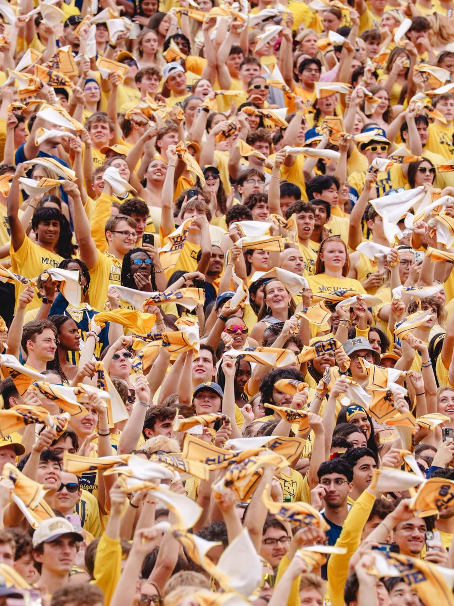 The maize out crowd at Michigan Stadium on Saturday, September 12, 2026.