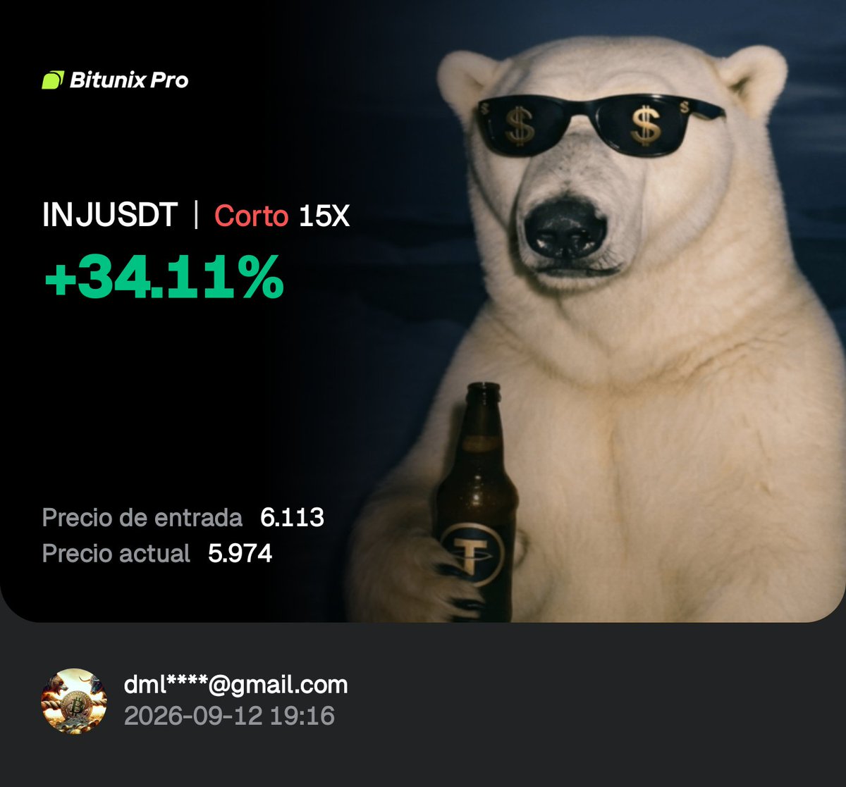 Crypto_dmll's tweet photo. La paciencia y seguir el plan pagan. ¿Tomaron esta entrada conmigo?
​#INJUSDT #Crypto #Trading #Bitunix #Short #SmartMoney #YouTubeShorts
​Rápida y de impacto
​Short en $INJ entregando resultados 📉🔥
​Entrada compartida en los Shorts de YouTube:
​
​#INJ #TradingCrypto #BitunixPro #Criptomonedas #FuturesTradin