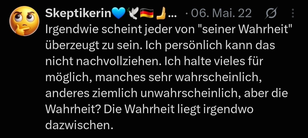 SamaraausW's tweet photo. @AhmadMansour__ Nicht alles ist, wie es scheint? Darum glaube wenig, hinterfrage alles, denke selbst. 🤔 https://t.co/2GlH0lf67q
