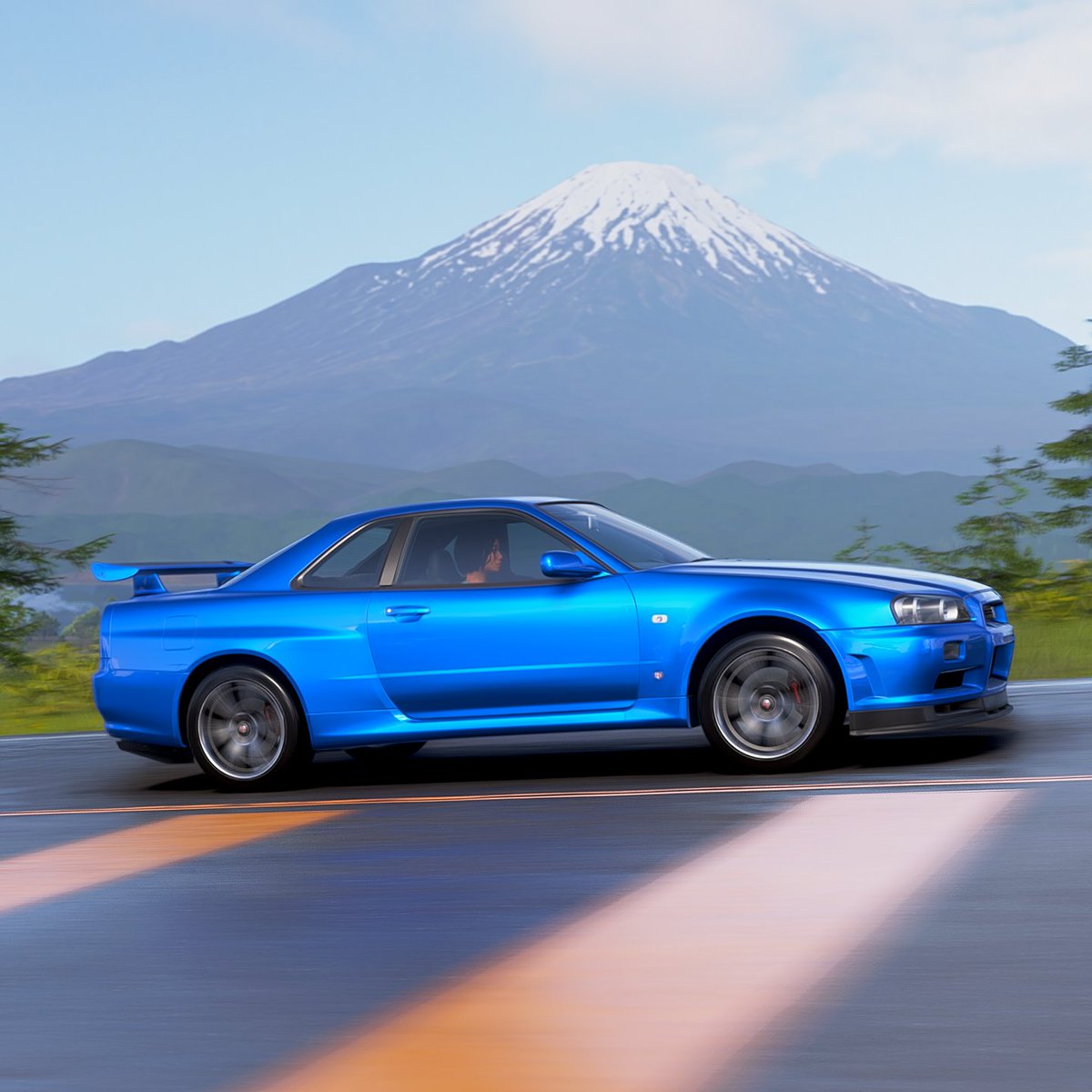 tomlechat4748's tweet photo. #ForzaHorizon6 #VirtualPhotography Nissan Skyline GT-R (type R34) https://t.co/eID7sJiac0
