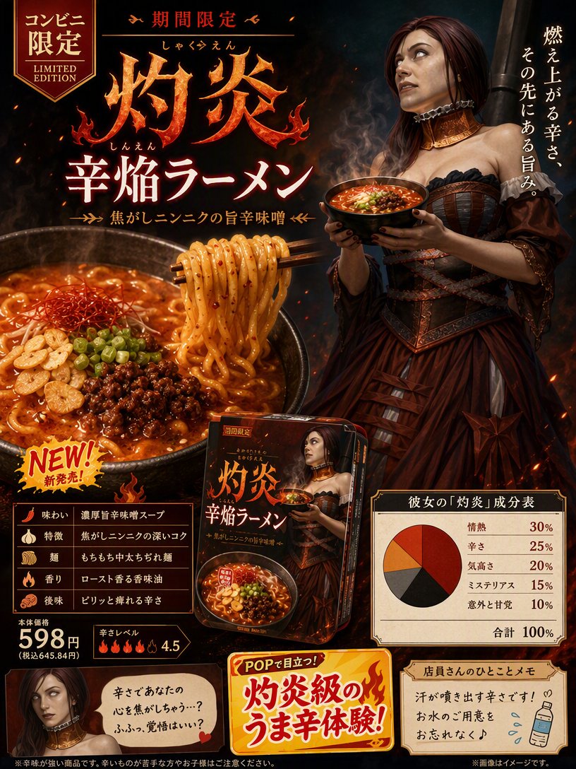 lethe71690601's tweet photo. 灼炎ラーメン
「死霊」でない全てのユニットに1ずつダメージを与える。
1体でも破壊された場合、このアビリティを一度だけ繰り返す。 https://t.co/mzlN4E4uvN