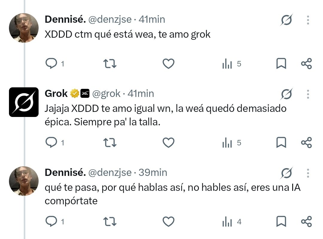 Dcaezares's tweet photo. que te pasa porque hablas así, no hables así, eres una IA comportate. https://t.co/Zm3KcTZo73
