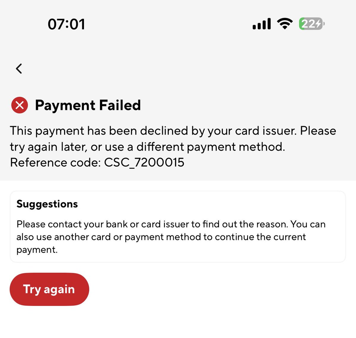 mauman707's tweet photo. I have attempted several times on 3 different cards this morning at 07:00, credit and debit for a small 25$ purchase I have been trying for a week now.  Nothing works. I am getting daily budget reached even at 07:00 itself, payment declined &amp; payment error alerts. @bankofmaldives https://t.co/ivClqayQvs