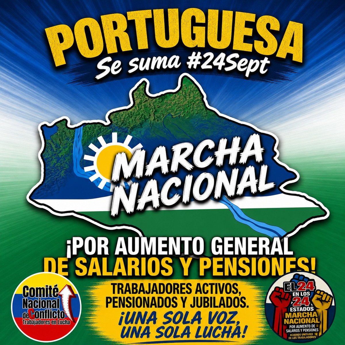 AsambleaCNCTL's tweet photo. PORTUGUESA #PaLaCalle 
#24S24Estados #MarchaNacional https://t.co/dsISaM59nd