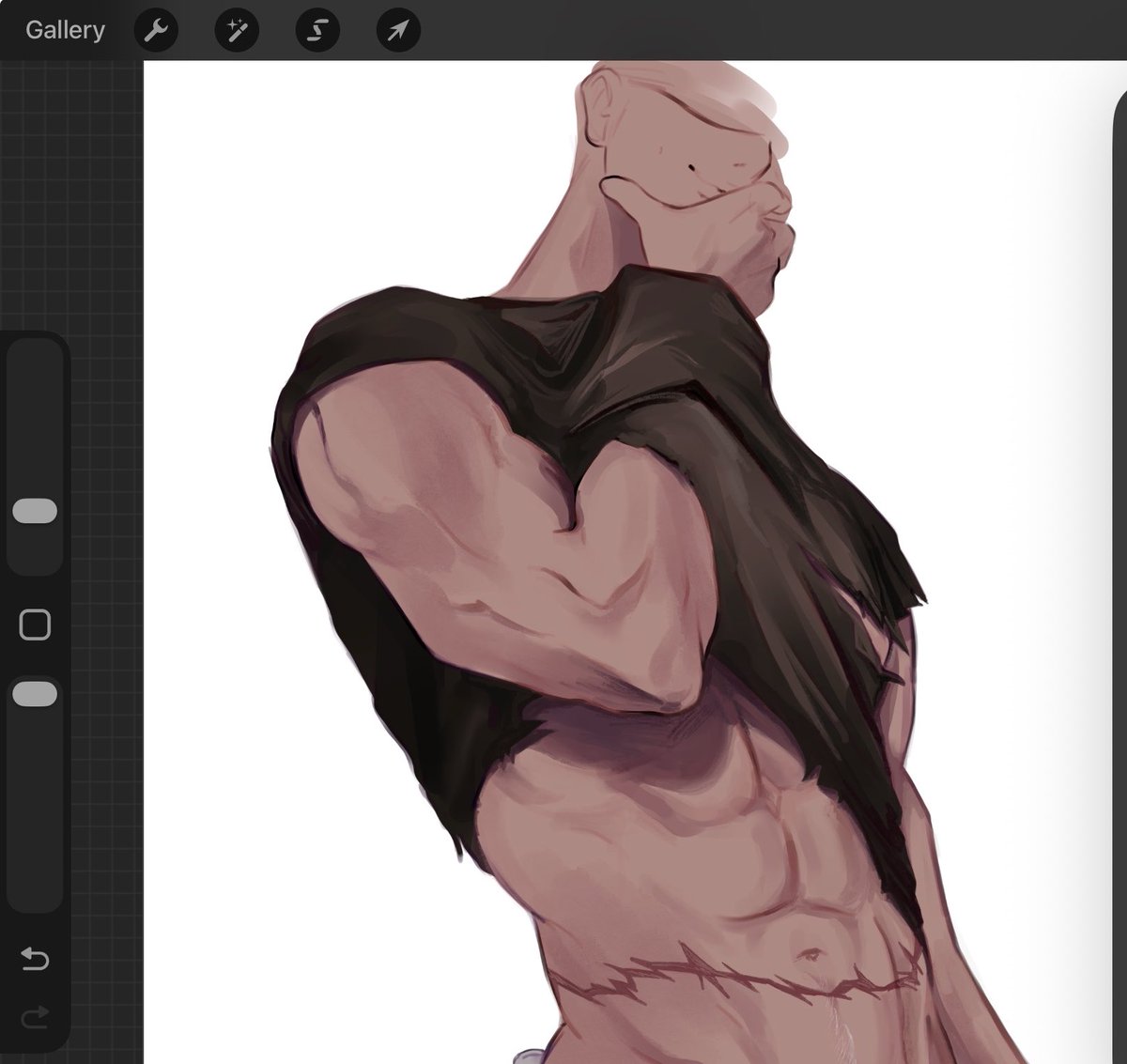 thisuserisnice's tweet photo. i just found this unfinished drawing of gojo ?? https://t.co/Q98rnPUFN9