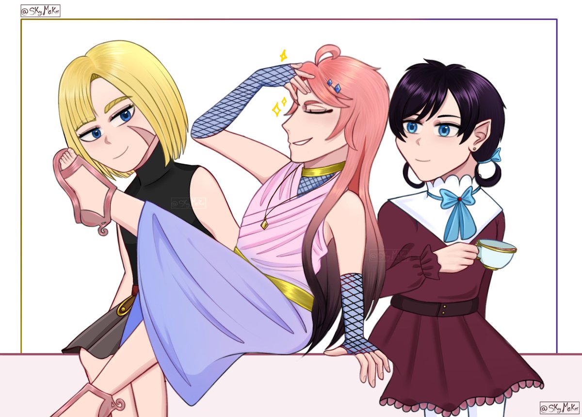 SkyMarker5's tweet photo. Tenganle paciencia niñas no ven que solo son criaturas con más de 100 años 😑
#終末のワルキューレ
#shuumatsunovalkyrie
#RecordofRagnarok
#Areleo #Aposimo
#Herjack #Fanchilds https://t.co/tLH4JJQMex