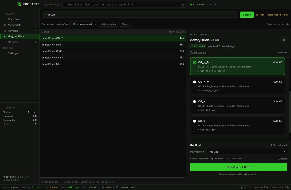 Blackfrost_AI's tweet photo. No, we’re not slowing down we’re making progress and P2P model sharing will be available Monday

https://t.co/NlYNntBrfd https://t.co/6rKo7n6Z1R