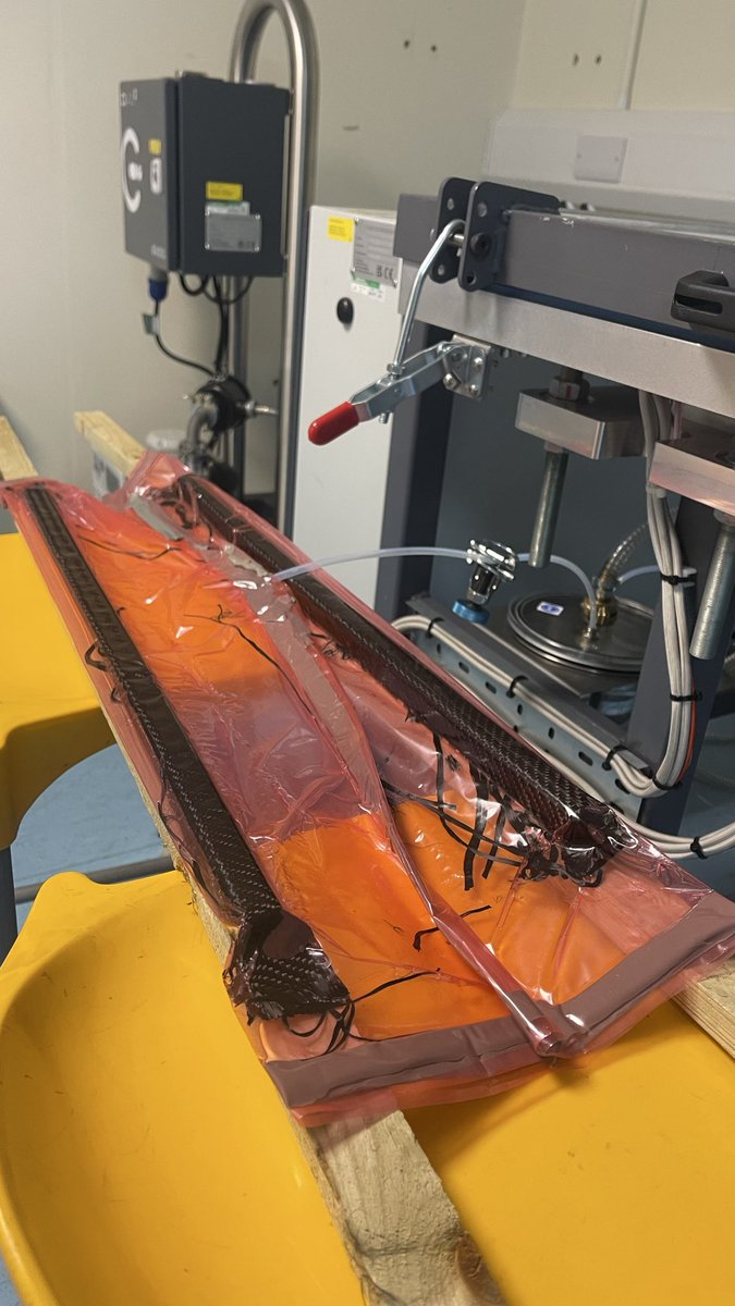 AdventurousComp's tweet photo. Our final-year Aero students at @UniversityLeeds design &amp; manufacture retractable, recyclable 3D-printed mould for producing a #CFRP #composite #aerofoil in our lab. 
Brilliant engineering, hands-on innovation &amp; a glimpse of next generation of aerospace talent! ✈️💪🔥
#3Dprinting https://t.co/k5ljESCUy7