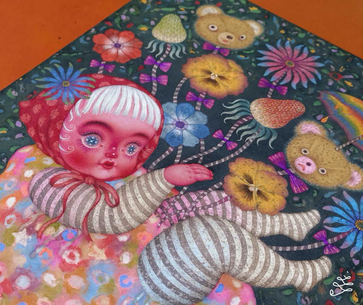 【個人蔵保管品】足立絵美『Rainbowflake Strawberrymix』 足立絵美️️️🐞日本画 on X: 