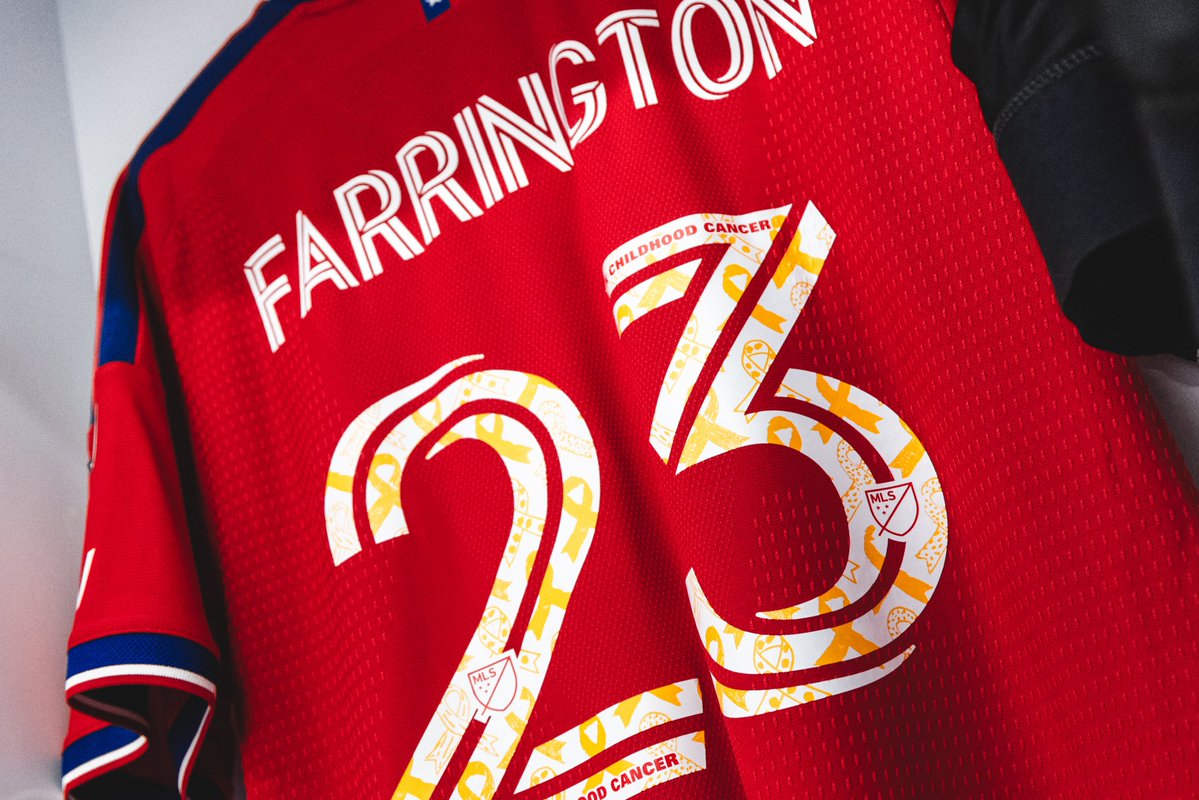 FCDCommunity's tweet photo. Our Kick Childhood Cancer Jersey Auction is LIVE!🎗️

Fans can bid on tonight's match-worn jerseys featuring specialty numbers designed by Children's Health℠ Patient Ambassador, Octavia with all proceeds will benefitting @Childrens!

Start Bidding: https://t.co/BKWiwBB9sj https://t.co/ZzIF9SpI7R