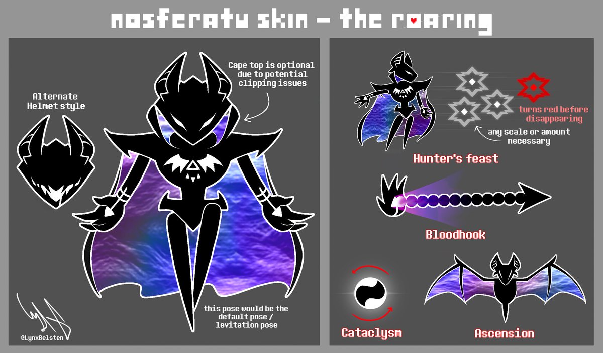 LynxBelsten's tweet photo. Nosferatu skin concept - the roaring
#ForsakenTombstone #deltarune https://t.co/V7Xquf6CnK