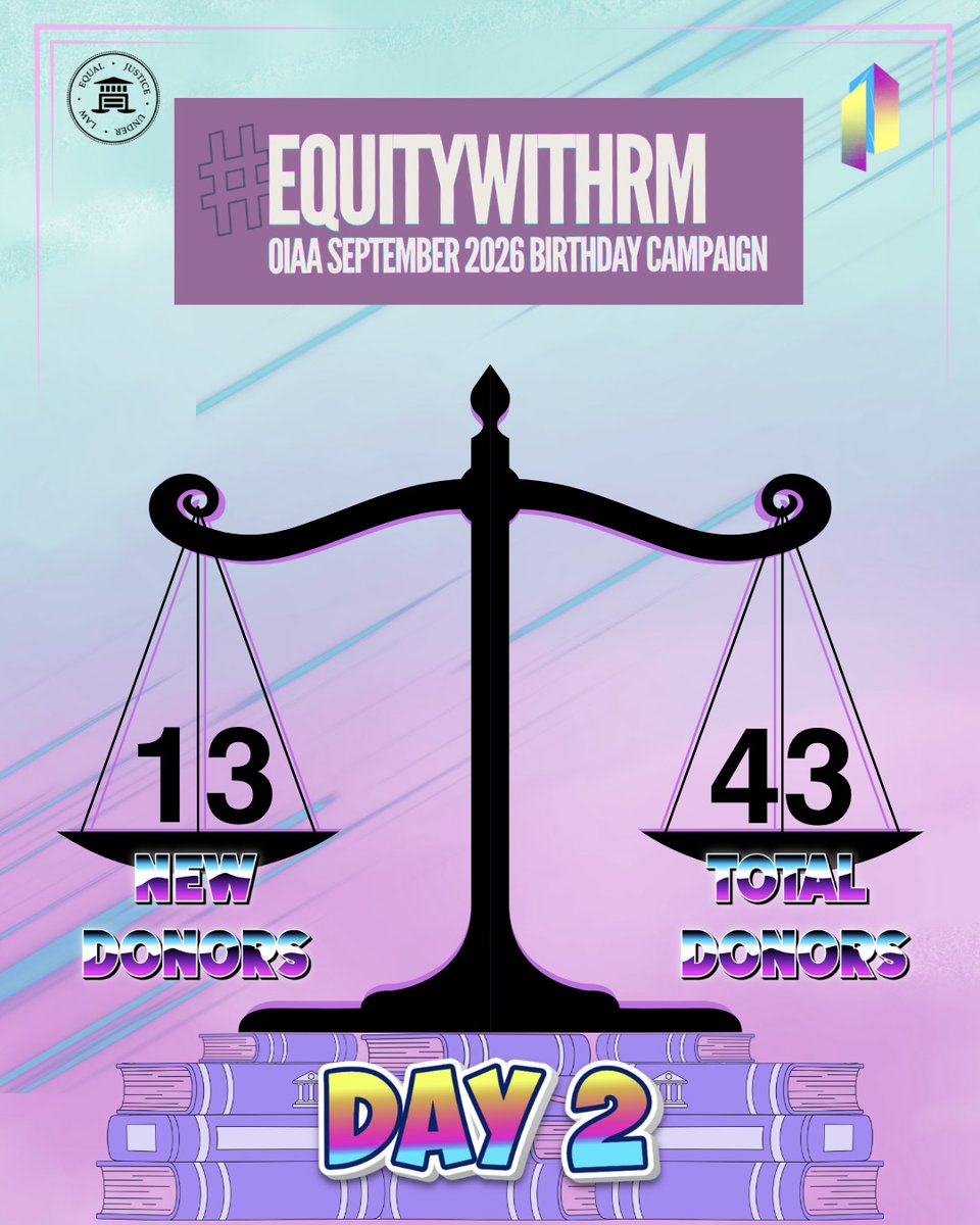 OneInAnARMY's tweet photo. 💜 DAY 2 💜

13 more ARMYs have joined us in celebrating RM’s day through our #EquityWithRM campaign. 🎂

That brings us to 43 incredible donors &amp; counting that have supported @equaljusticeunderlaw! ⚖️ 💜

Every person makes a difference. Together, we’re making RM’s day special. https://t.co/kzcuzv81N4
