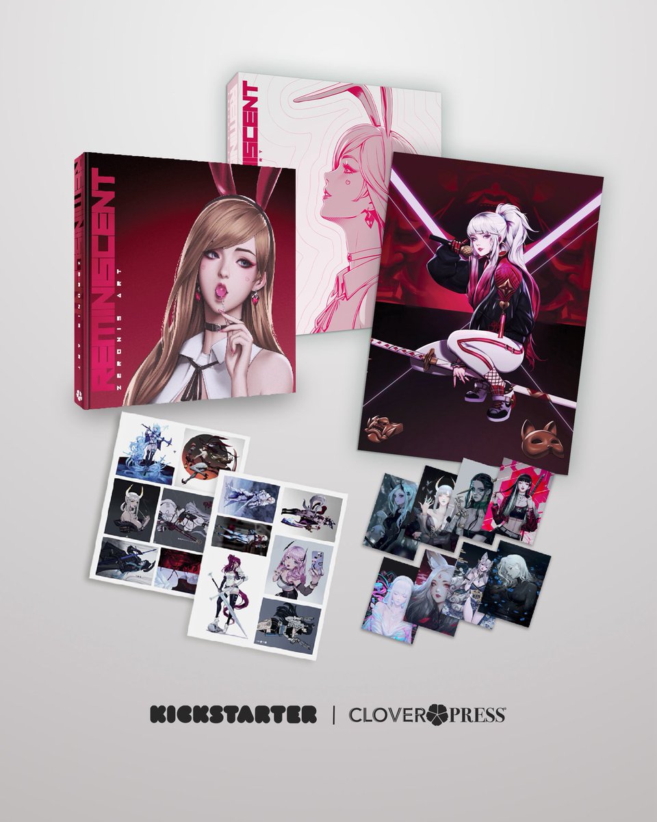 zeronisART's tweet photo. The REMINISCENT Artbook has some different extras you could get depending on the tiers of perks you choose! Link to the Kickstarter is in comment section!
Here’s the slipcase cover art that I designed which showcases Remi. #kickstarter #artbook #zeronis #reminiscent https://t.co/mEBGDIYsVr