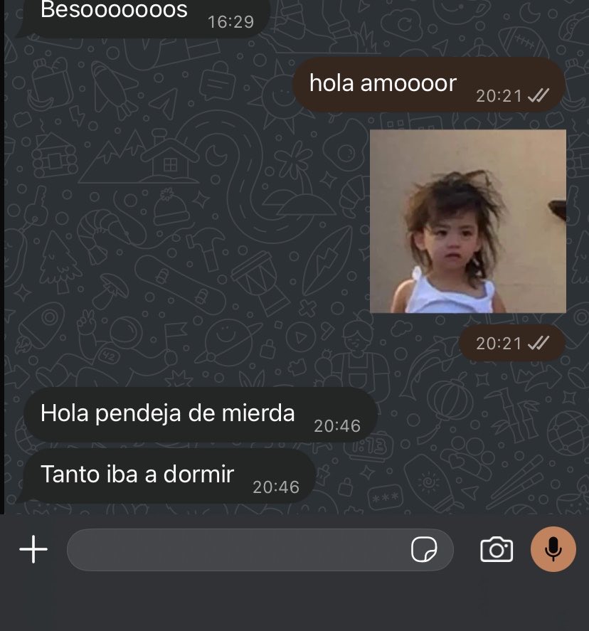 trianadandrea_'s tweet photo. estar conmigo sin pensar q te estoy cagando por dormir 4 horas,  no es para tibios https://t.co/klEc289IGN