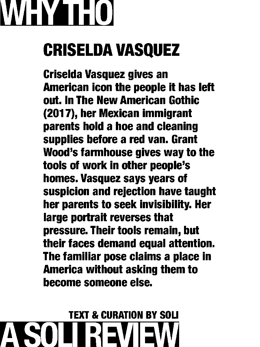 solisolsoli's tweet photo. The New American Gothic, read why · Criselda Vasquez https://t.co/k5ymiVgGl0