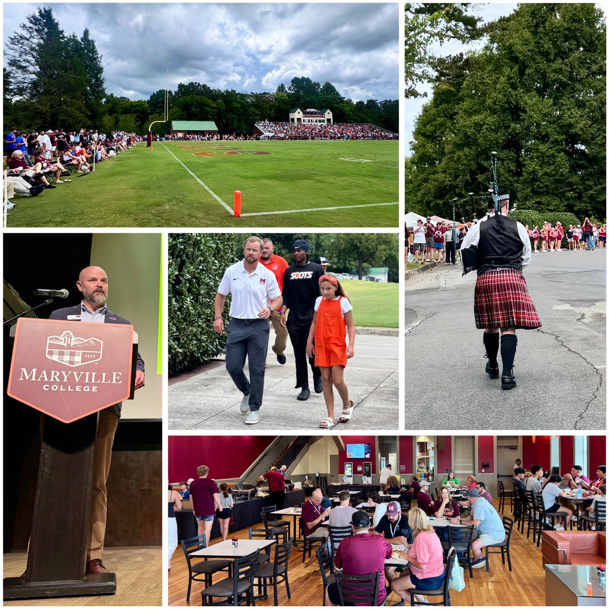 bcoker's tweet photo. Great energy on the @MaryvilleC campus today– Family Weekend &amp; @MCScotsFootball– big crowd, rowdy student section, &amp; lots of prospective students &amp; families. #GoScots #MaryvilleCollege https://t.co/pwOqkmXb3h