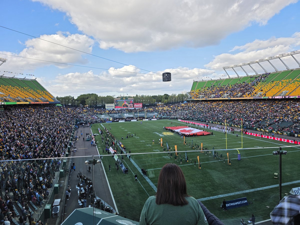 johnw_bender's tweet photo. In enemy territory. 
Go Stamps! 
#CFL #BattleofAlberta #LabourDayRematch https://t.co/4TKR1ConQH