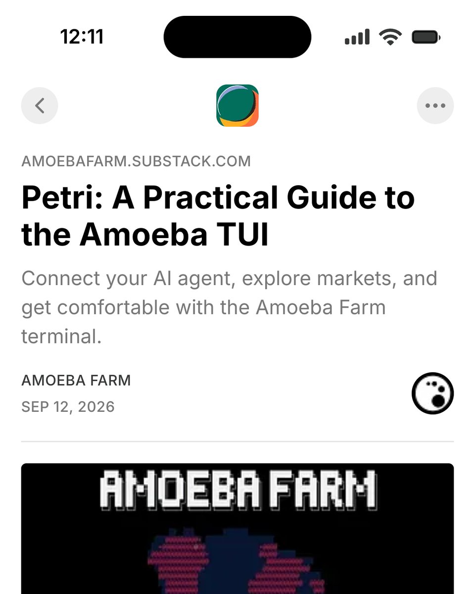 AmoebaFarm's tweet photo. Petri: A Practical Guide to the Amoeba TUI 

https://t.co/xIY30bwPiq https://t.co/ZElAppcxLn