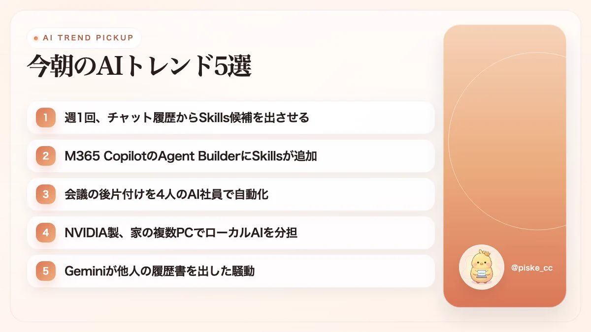 ぴすけ｜仕事で即使えるAI効率化 on X: 