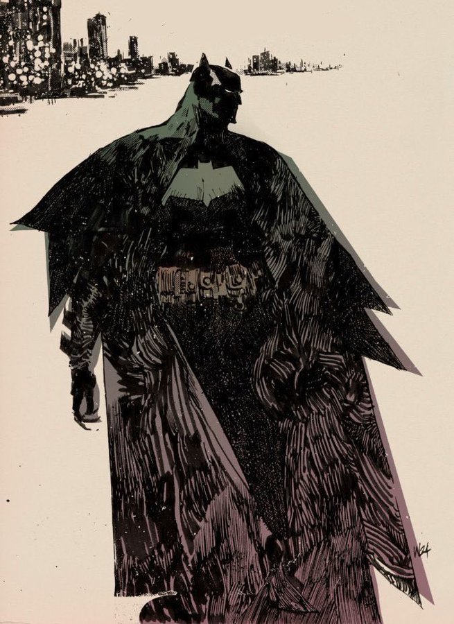 TheBatHome's tweet photo. Superman &amp; Batman by Ashley Wood. His rough, expressive style gives both heroes a striking, almost mythic presence. https://t.co/aQ23nKE6GA