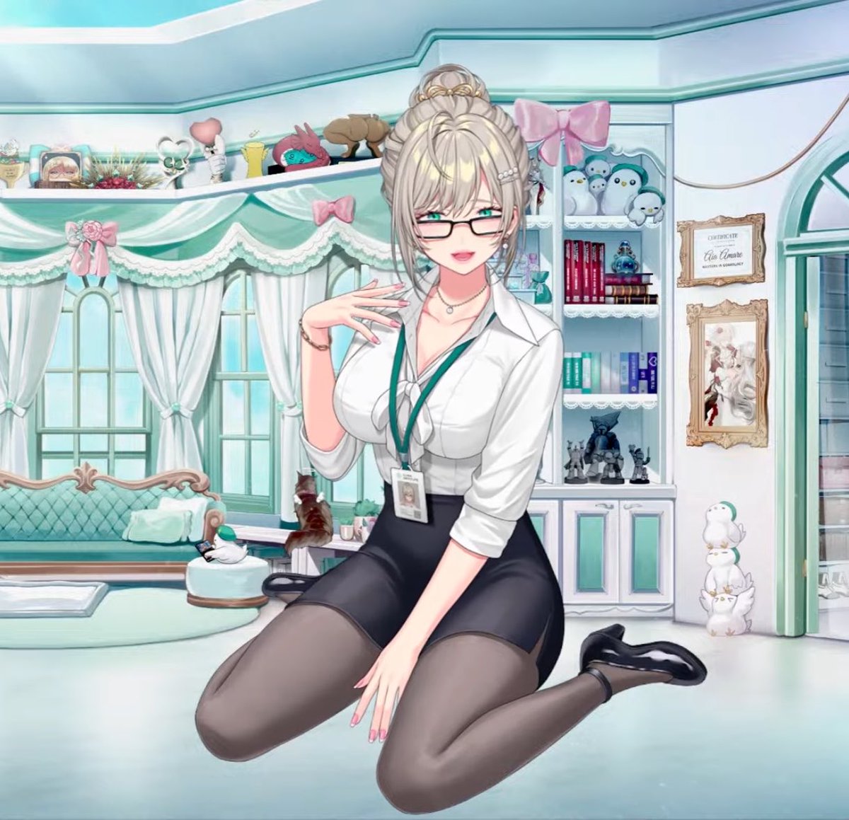 evenmorechaobi's tweet photo. she is the prettiest office lady in the entire world!!!! the office is so blessed by her presence and i would apply and beg to work there just to be able to get even a glimpse of her every day #AiaAmareLIVE https://t.co/mhoAiGy1to