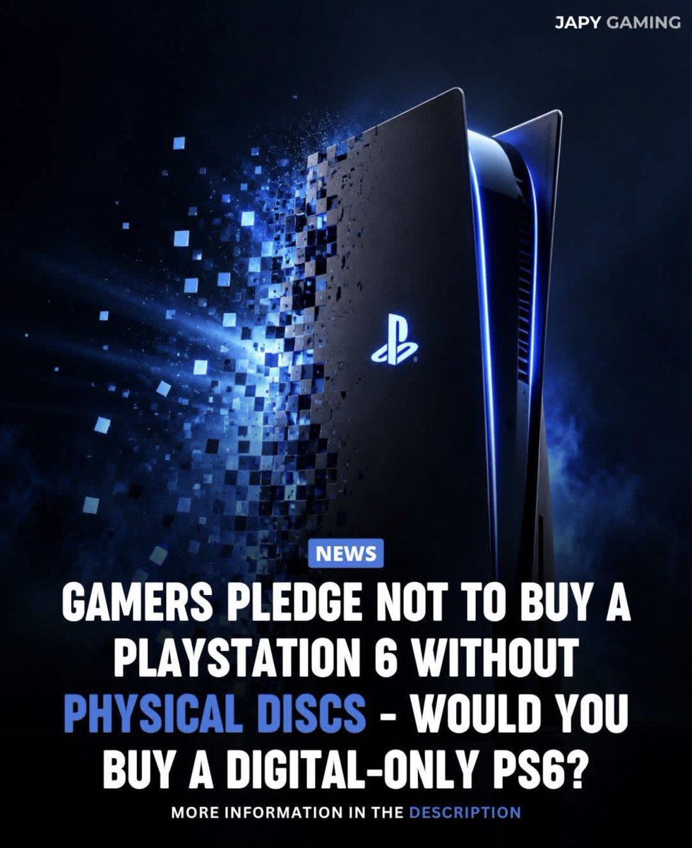 BlueFlameKidd's tweet photo. Buying a PS6 without a disc drive… that shii DEAD https://t.co/UxzW2zyzQD