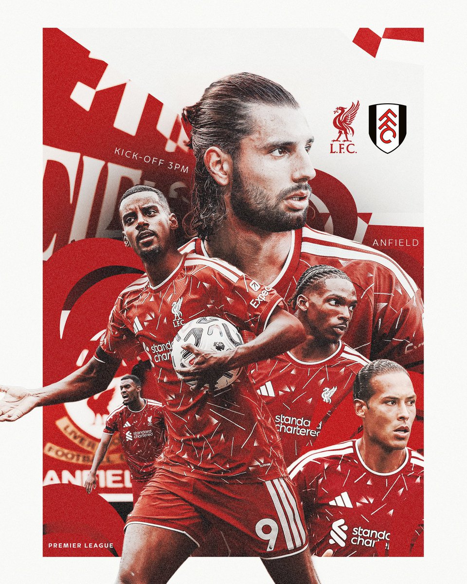 swelsh313's tweet photo. The Reds host Fulham in the Premier League ⚽️ #LIVFUL https://t.co/33329mUw7f