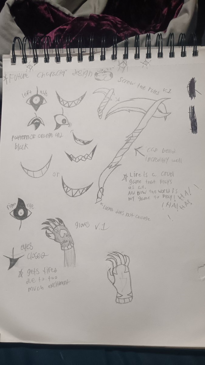 Vyntagercni's tweet photo. This is just future designs for a character im making in a different sketch book ig idk https://t.co/SzA5Vq8x1d