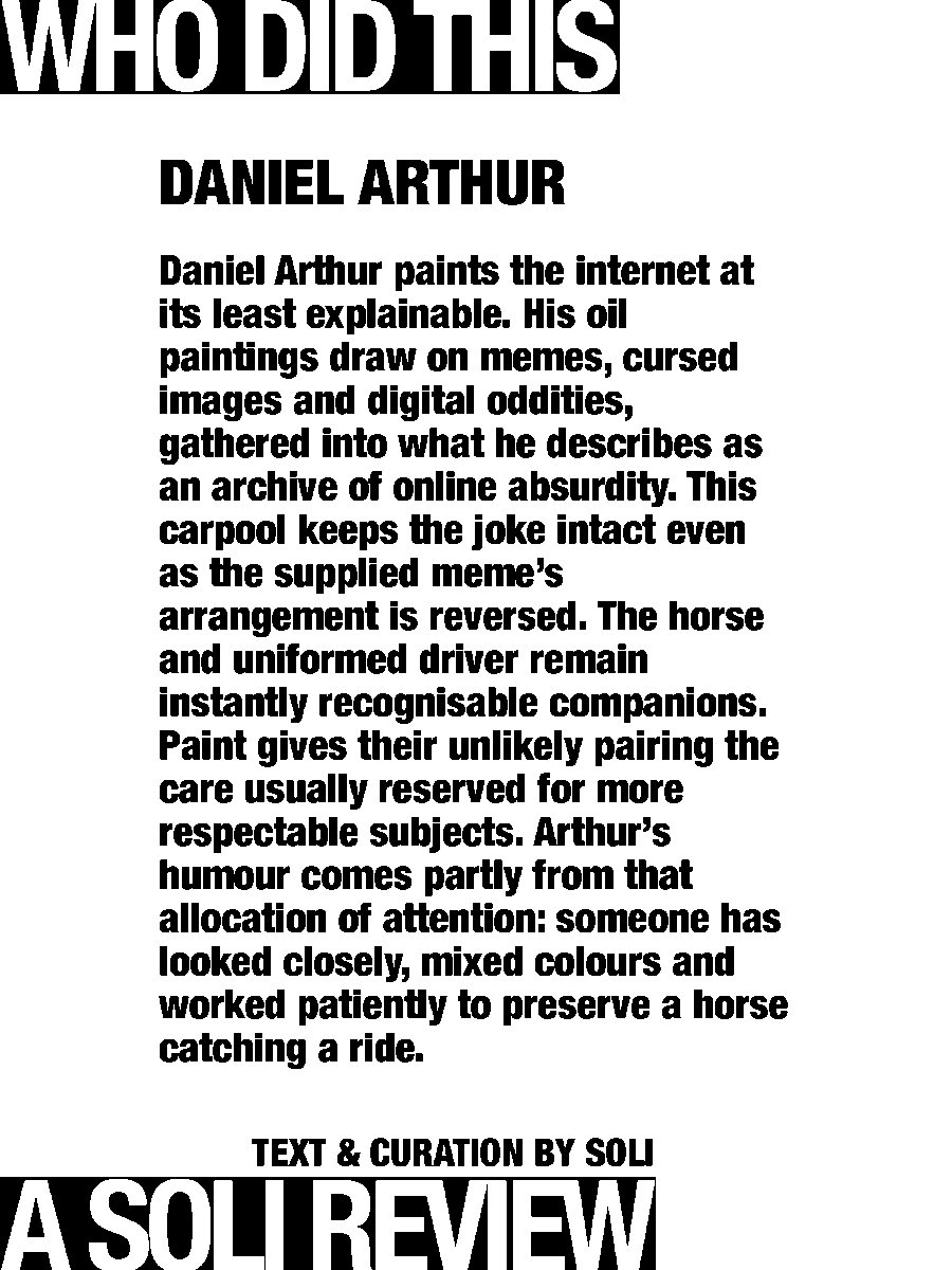 solisolsoli's tweet photo. Study the absurd · Daniel Arthur https://t.co/lc8laRl4bE