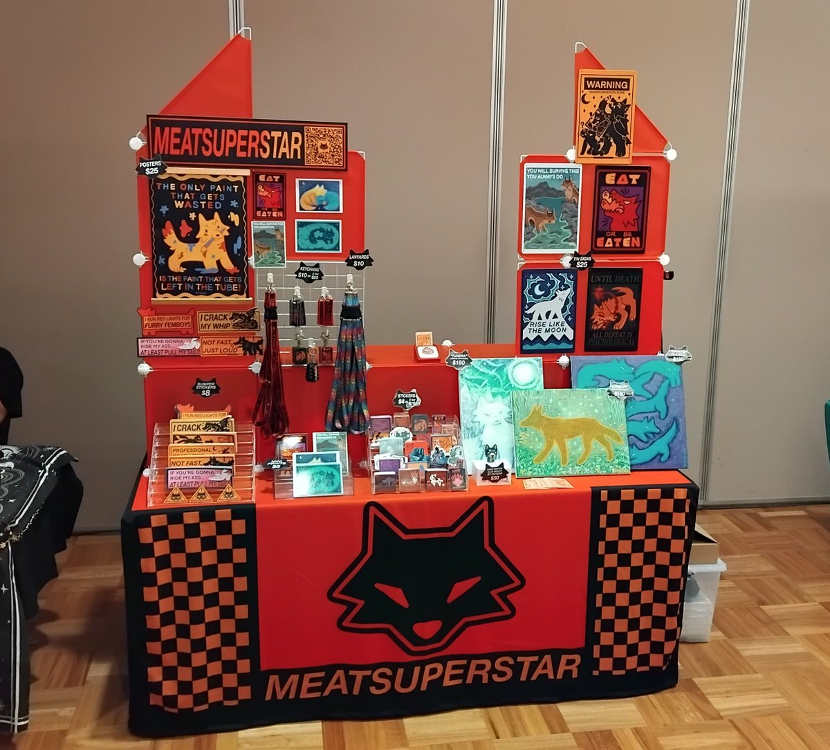 MeatSuperstar's tweet photo. Set up at @BLFurryMarket today :D https://t.co/zC3DRw3ZjM