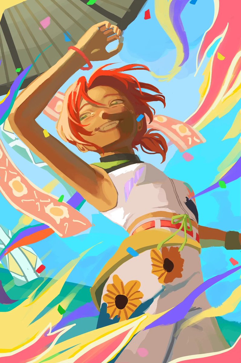 Yasukanii's tweet photo. Coruscate breeze 🌻🌅  

#Art #Enstars #あんスタ https://t.co/lDVlKgLJPK