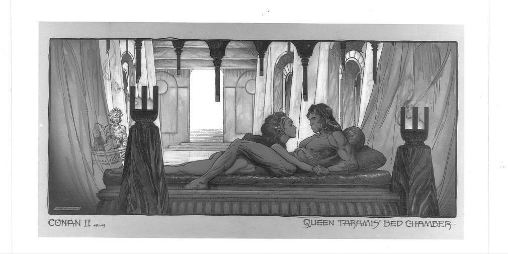 ARRGETSTUFFED's tweet photo. Conan the Destroyer concept art from William Stout https://t.co/sOgWsh2l9Y