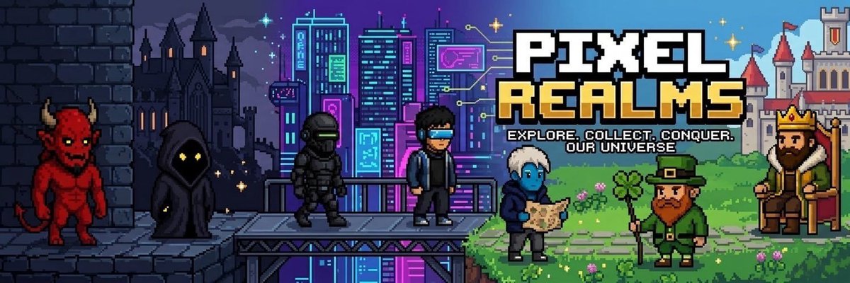 HappyCuans's tweet photo. Found something interesting building on @arc

@PixelRealmsNfts  4,444 unique 1/1 pixel characters.  

WL update is pretty interesting: 
• 50% already allocated through collabs 
• 15% reserved for public via forms 
• Still early The art has that classic pixel-native feel too.  

Keeping this one on our radar before it gets crowded.

Hopefully we can see some spots land in our community.
