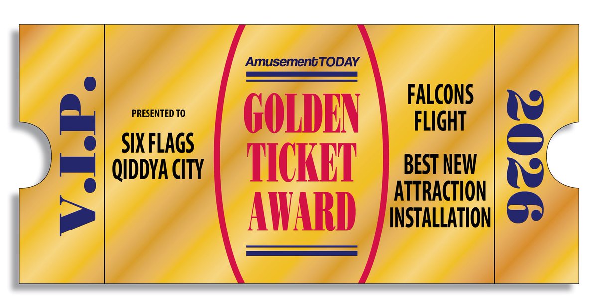 amusementtoday's tweet photo. Falcons Flight at Six Flags Qiddiya City takes the gold for BEST NEW ATTRACTION INSTALLATION. https://t.co/Y7RFHy3WnX
