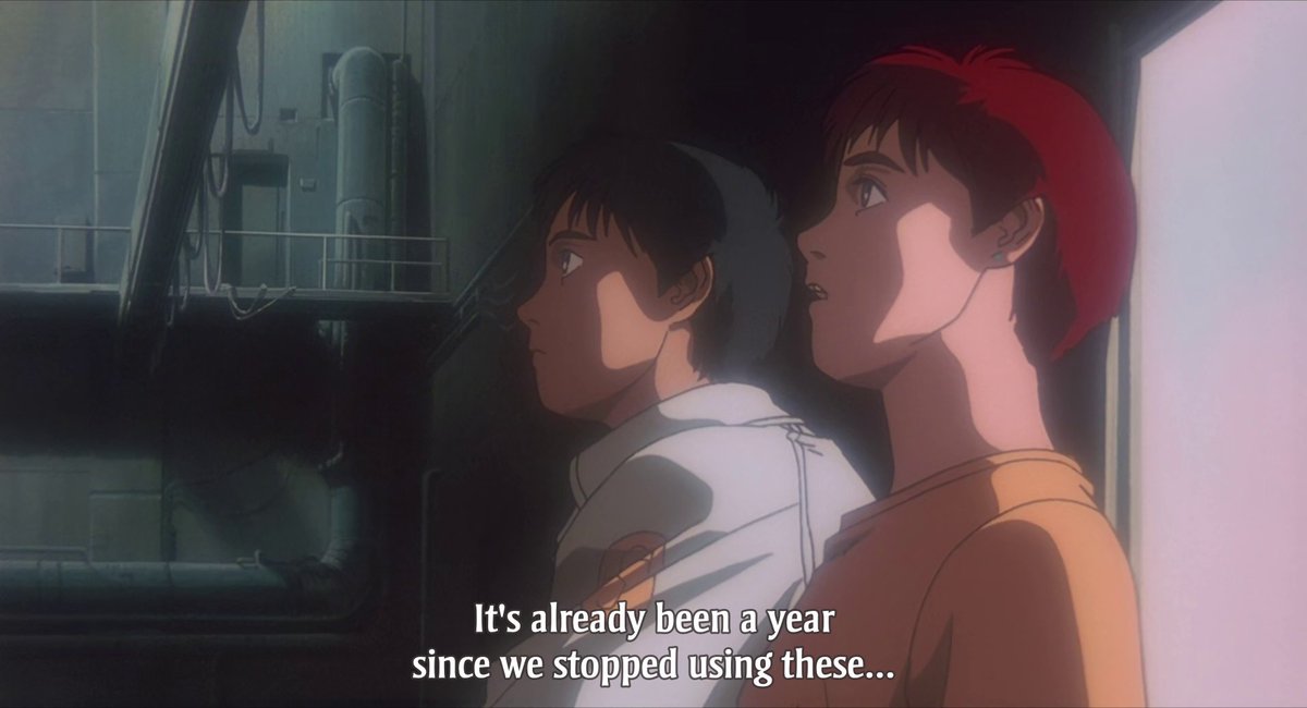 nise_yoshimi's tweet photo. rather than evangelion i would say its patlabor 2 which constitutes the effective begnning of the end of the mecha genre as an evolving artform. evangelion is aggressively about mecha; patlabor is anti-mecha. ultimately, machines are just machines. move on. https://t.co/VHWoGkKN86