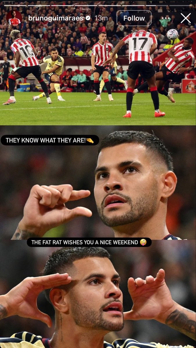 iamabubakhr's tweet photo. For this alone, I’m loving Bruno Guimaraes even more. He’s so unreal for this!🤣🤣 https://t.co/YrpOev1RRT