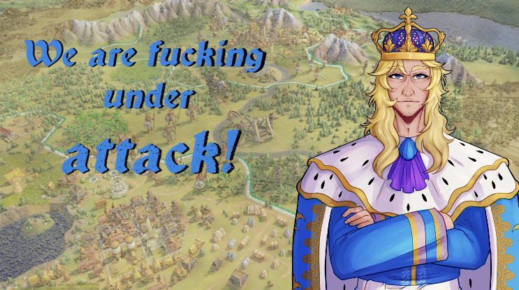 Bakedbunsgaming's tweet photo. The Good King Charles rules his land with a just and deft hand. Or so they say. Jester however, would tell you otherwise. Please enjoy this first look at our king hard at work, (we think). #ToFoolaFool #Yandere #IndieGame #Otome #VisualNovel #TFaF #VN #indiedev #renpy #jester https://t.co/YyExJcUVWM